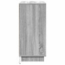LED Sideboard Grå Sonoma 71 x 34,5 x 75 cm Konstrueret træ