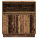 LED Sideboard Gammelt træ 71 x 34,5 x 75 cm Konstrueret træ