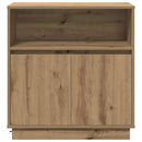 LED Sideboard Artisan Egetræ 71 x 34,5 x 75 cm Konstrueret træ