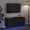 TV-skab Sort eg 100 x 38 x 49 cm Konstrueret træ