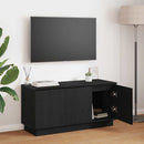 TV-skab Sort eg 100 x 38 x 49 cm Konstrueret træ