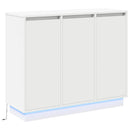 LED Sideboard Hvid 90 x 32 x 75 cm Konstrueret træ