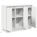 LED Sideboard Hvid 90 x 32 x 75 cm Konstrueret træ