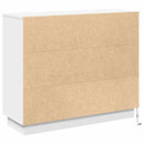 LED Sideboard Hvid 90 x 32 x 75 cm Konstrueret træ