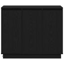 LED Sideboard Sort eg 90 x 32 x 75 cm Konstrueret træ