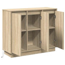 LED Sideboard Sonoma eg 90 x 32 x 75 cm Konstrueret træ