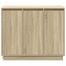 LED Sideboard Sonoma eg 90 x 32 x 75 cm Konstrueret træ