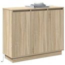 LED Sideboard Sonoma eg 90 x 32 x 75 cm Konstrueret træ
