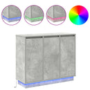 LED Sideboard Beton Grå 90 x 32 x 75 cm Konstrueret træ
