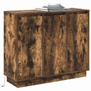LED Sideboard Røget eg 90 x 32 x 75 cm Konstrueret træ