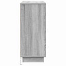 LED Sideboard Grå Sonoma 90 x 32 x 75 cm Konstrueret træ