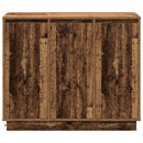 LED Sideboard Gammelt træ 90 x 32 x 75 cm Konstrueret træ