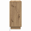 LED Sideboard Artisan Egetræ 90 x 32 x 75 cm Konstrueret træ
