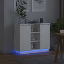 LED Sideboard Hvid 90 x 32 x 75 cm Konstrueret træ