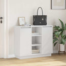 LED Sideboard Hvid 90 x 32 x 75 cm Konstrueret træ