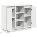 LED Sideboard Hvid 90 x 32 x 75 cm Konstrueret træ