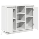 LED Sideboard Hvid 90 x 32 x 75 cm Konstrueret træ