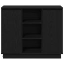 LED Sideboard Sort eg 90 x 32 x 75 cm Konstrueret træ