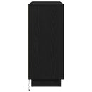 LED Sideboard Sort eg 90 x 32 x 75 cm Konstrueret træ