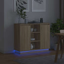 LED Sideboard Sonoma eg 90 x 32 x 75 cm Konstrueret træ