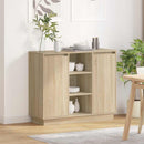 LED Sideboard Sonoma eg 90 x 32 x 75 cm Konstrueret træ