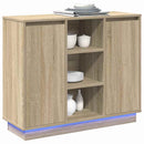 LED Sideboard Sonoma eg 90 x 32 x 75 cm Konstrueret træ
