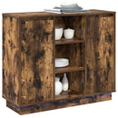 LED Sideboard Røget eg 90 x 32 x 75 cm Konstrueret træ