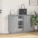 LED Sideboard Grå Sonoma 90 x 32 x 75 cm Konstrueret træ