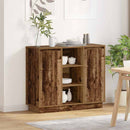 LED Sideboard Gammelt træ 90 x 32 x 75 cm Konstrueret træ