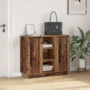 LED Sideboard Gammelt træ 90 x 32 x 75 cm Konstrueret træ