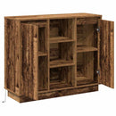 LED Sideboard Gammelt træ 90 x 32 x 75 cm Konstrueret træ