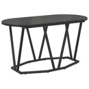 Sofabord Sort eg 80 x 40 x 40,5 cm Samlet træ og metal
