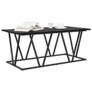Sofabord Sort eg 100 x 50 x 40 cm Samlet træ og metal