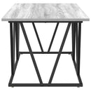 Sofabord Grå 100 x 50 x 40 cm Samlet træ og metal
