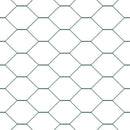 Hexagonal hegnsgrundfiks 10 x 0,8 m PVC-belagt stål Grøn Mesh