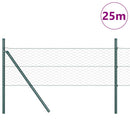 Hexagonal hegnsgrundfiks 25 x 0,4 m PVC-belagt stål Grøn Mesh