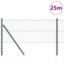 Hexagonal hegnsgrundfiks 25 x 0,6 m PVC-belagt stål Grøn Mesh