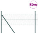 Hexagonal hegnsgrundfiks 50 x 0,8 m PVC-belagt stål Grøn Mesh