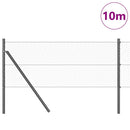 Hexagonal hegnsgrundfiks 10 x 0,6 m PVC-belagt stål Grå Mesh