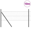 Hexagonal hegnsgrundfiks 10 x 0,8 m PVC-belagt stål Grå Mesh