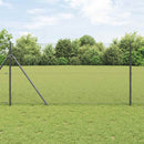 Hexagonal hegnsgrundfiks 10 x 1 m PVC-belagt stål Grå Mesh