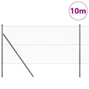 Hexagonal hegnsgrundfiks 10 x 1,4 m PVC-belagt stål Grå Mesh
