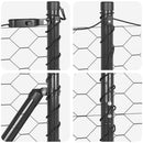 Hexagonal hegnsgrundfiks 10 x 1,4 m PVC-belagt stål Grå Mesh