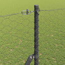 Hexagonal hegnsgrundfiks 10 x 1,6 m PVC-belagt stål Grå Mesh