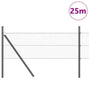 Hexagonal hegnsgrundfiks 25 x 0,4 m PVC-belagt stål Grå Mesh