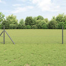 Hexagonal hegnsgrundfiks 25 x 0,5 m PVC-belagt stål Grå Mesh