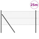 Hexagonal hegnsgrundfiks 25 x 0,6 m PVC-belagt stål Grå Mesh