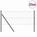 Hexagonal hegnsgrundfiks 25 x 0,6 m PVC-belagt stål Grå Mesh