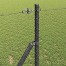 Hexagonal hegnsgrundfiks 25 x 1 m PVC-belagt stål Grå Mesh