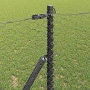Hexagonal hegnsgrundfiks 25 x 1 m PVC-belagt stål Grå Mesh